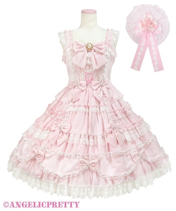 Sweet Tiara PrincessジャンパースカートSet(ピンク)
