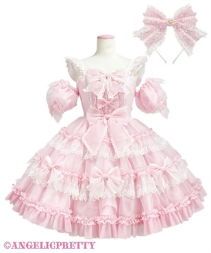 ふわふわRibbon Doll Dress Set(ピンク)