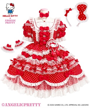 HELLO KITTY Dress Set(アカ)