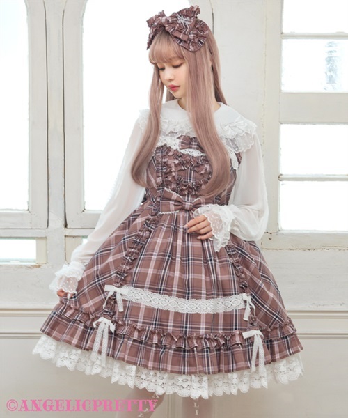 あけちクローゼット♡♡Angelic Pretty♡♡ジャンスカ・ブラウス・ヘッドドレスセット