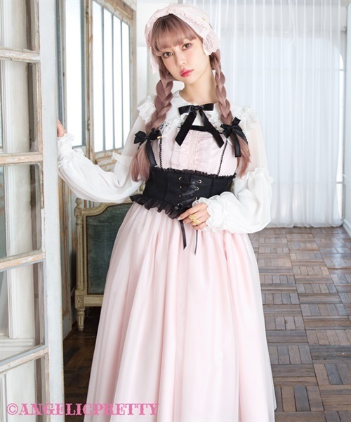 angelic pretty バラのお嬢様 ジャンパースカート 3点セット - ひざ丈ワンピース