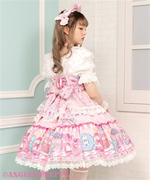 Angelicpretty レースエプロン ピンク Angelic Pretty / Toy's Donut Diner エプロンドレスSet ピンク